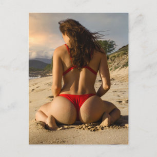 Hot Summer Bikini Girl Photography Postcard