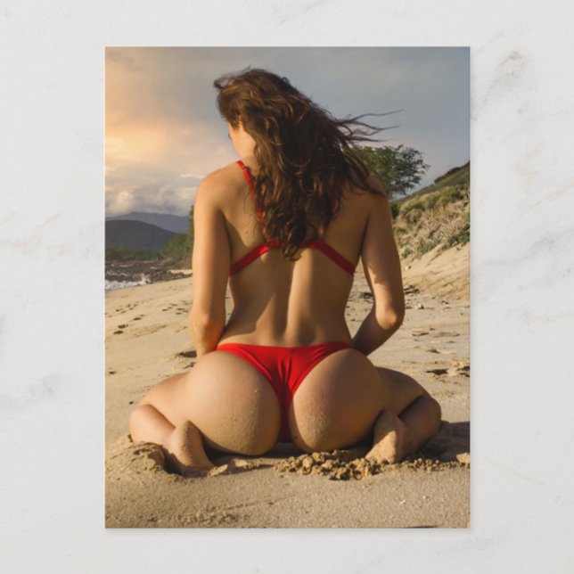 Hot Summer Bikini Girl Photography Postcard (Front)