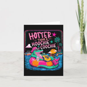 Hot Summer Gator Summer Vacation Beach Card