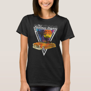 Hot Summer Nights 80's Tropical Vintage Retro Lead T-Shirt