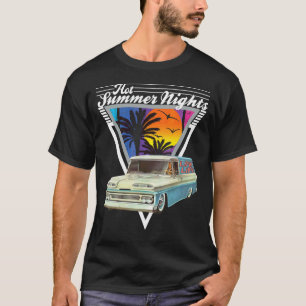 Hot Summer Nights 80's Tropical Vintage Retro Pane T-Shirt
