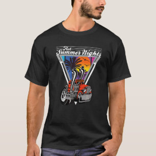 Hot Summer Nights 80's Tropical Vintage Retro Semi T-Shirt