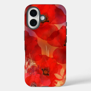 Hot summer poppies iPhone 16 case