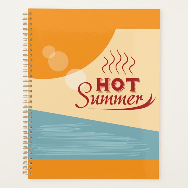 Hot Summer Vintage Retro Vibes Planner (Front)