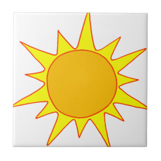 Hot Sun Cartoon Ceramic Tile