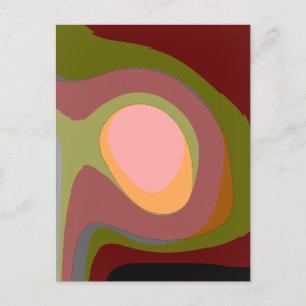 Hot Sunset Abstract Art 113 Postcard