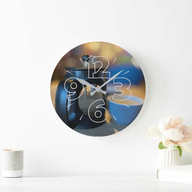 Hot tea large clock (Home)