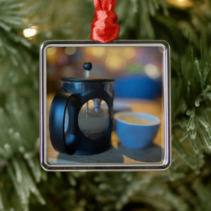 Hot tea metal ornament