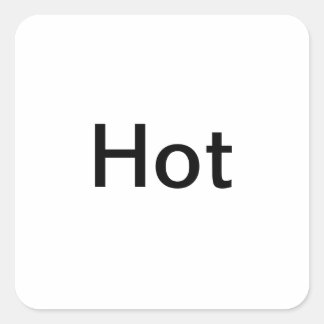 "Hot" Temperature Setting Labels/ Square Sticker