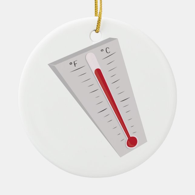 Hot Thermometer Ceramic Ornament (Front)