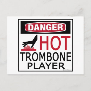 Hot Trombone Player Postcard