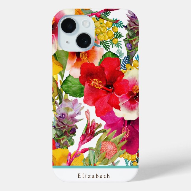 Hot Tropical Blooms Case-Mate iPhone Case (Back)