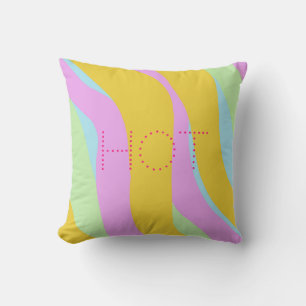 Hot Tropical Print Pastel by © Cathy Thompson Cushion