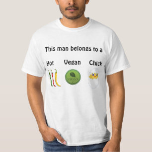 Hot Vegan Chick men t-shirt