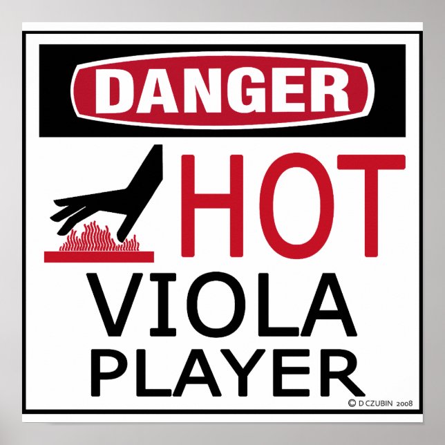 Hot Viola Player Poster (Front)