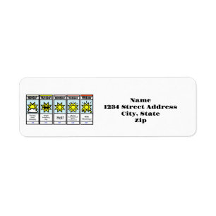 Hot Weather Forecast Return Address Labels
