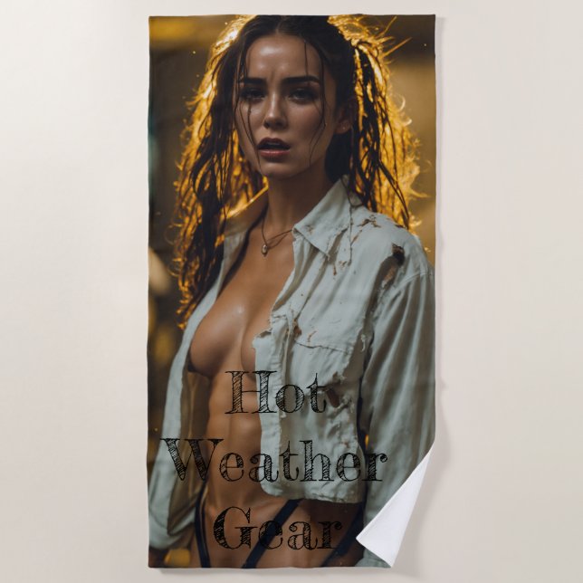 Hot Weather Gear Beach Towel (Front)