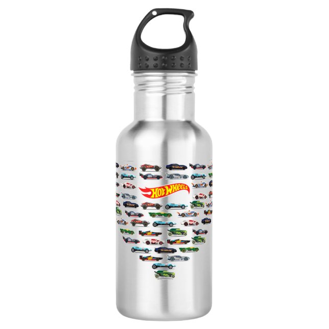 Hot Wheel Valentines Heart Shape 710 Ml Water Bottle (Front)