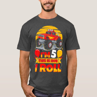 Hot Wheels Birthday Im 5 This Is How I Roll T-Shirt