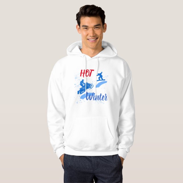 Hot Winter  customisable funny Hoodie (Front Full)