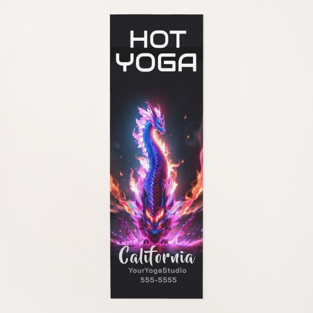 Hot Yoga Dragon - Yoga Mat (Front)