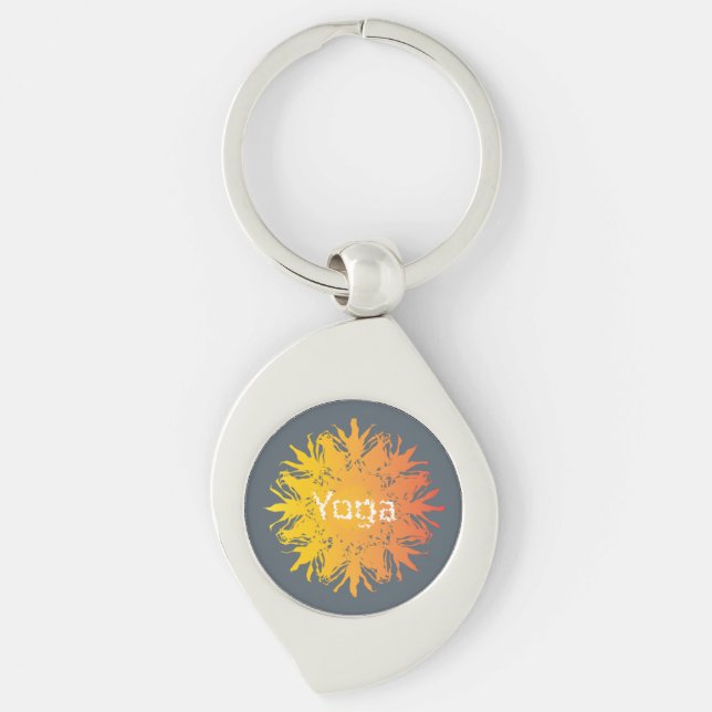 Hot Yoga Sun Key Ring (Front)