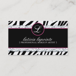 Hot Zebra Print Business Cards