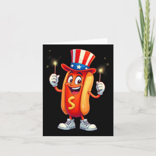 Hotdog 4th Of July Fireworks Independence Day _2 Card