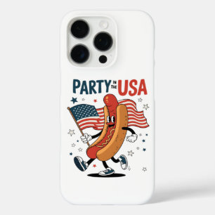 Hotdog 4th of July fireworks Independence Day iPhone 16 Pro Case