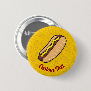 Hotdog 6 Cm Round Badge