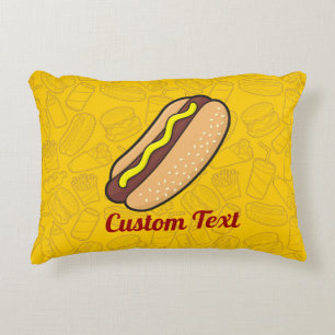 Hotdog Accent Pillow
