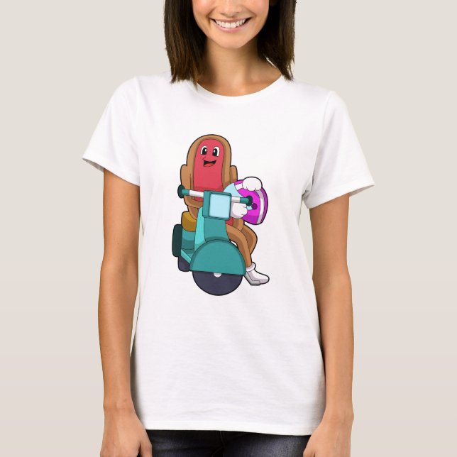 Hotdog as Biker with Scooter.PNG T-Shirt (Front)