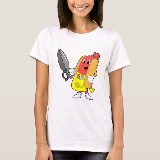 Hotdog as Hairdresser with Scissors T-Shirt (Front)