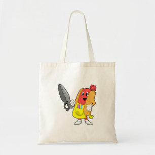 Hotdog as Hairdresser with Scissors Tote Bag