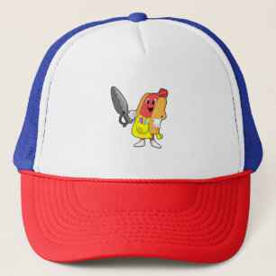 Hotdog as Hairdresser with Scissors Trucker Hat