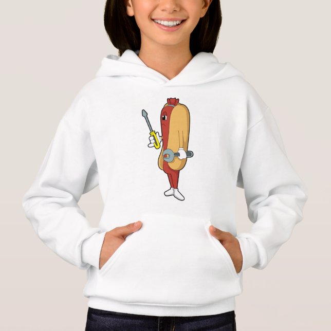 Hotdog as Mechanic with Tool (Front)