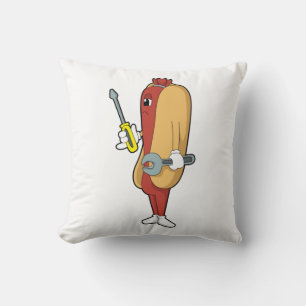 Hotdog as Mechanic with Tool Cushion