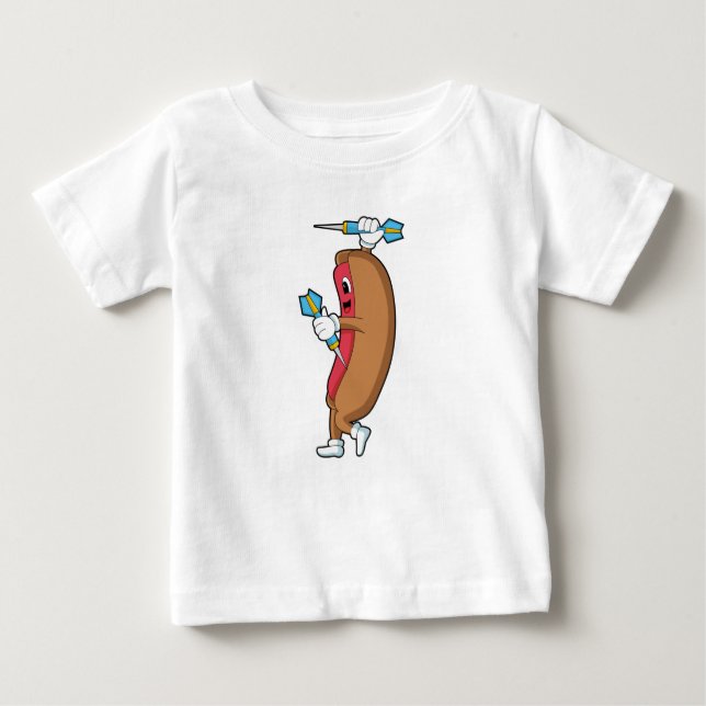 Hotdog at Darts with Dart.PNG Baby T-Shirt (Front)
