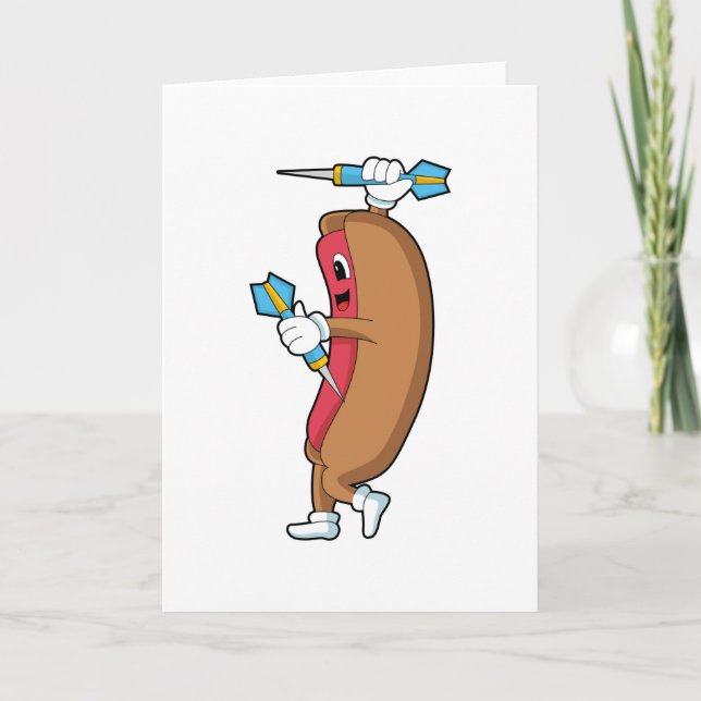 Hotdog at Darts with Dart.PNG Card (Front)