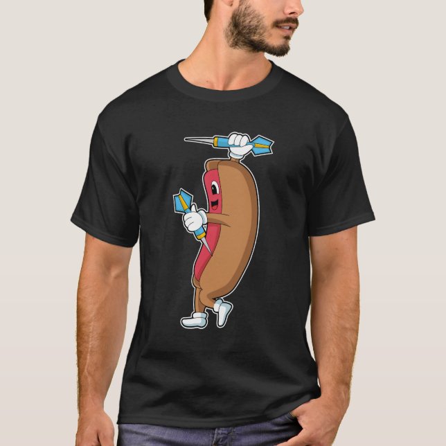 Hotdog at Darts with Dart.PNG T-Shirt (Front)