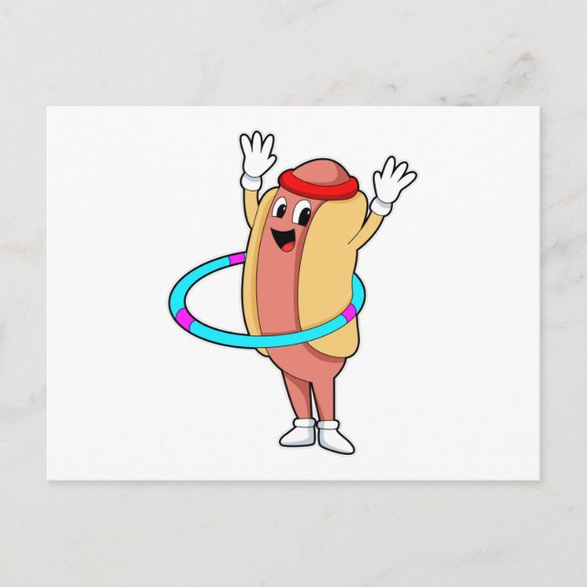 Hotdog at Fitness with Flywheel Postcard (Front)