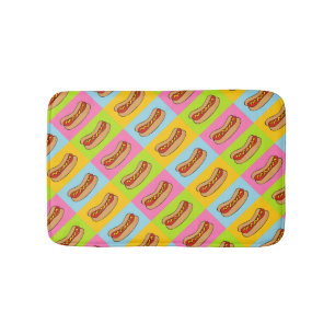 Hotdog bathroom rug