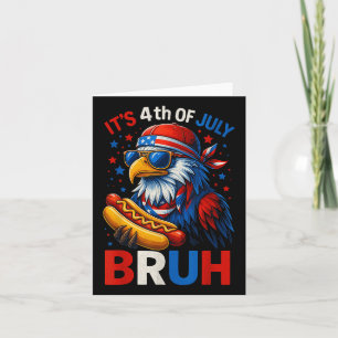 Hotdog Bruh 4th Of July Boys Kids Fourth Of July B Card