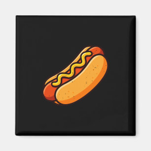 Hotdog bun pocket wiener sausage fast-food lover magnet