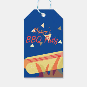 Hotdog Cookout BBQ Birthday Party Gift Tags