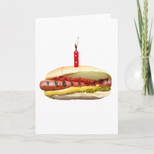 Hotdog Deluxe Birthday card (Front)