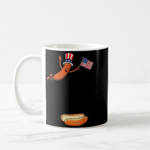 Hotdog Dive Hot Dog Jumping Into Bun Sausage Bbq Coffee Mug