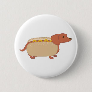 Hotdog Dog 6 Cm Round Badge