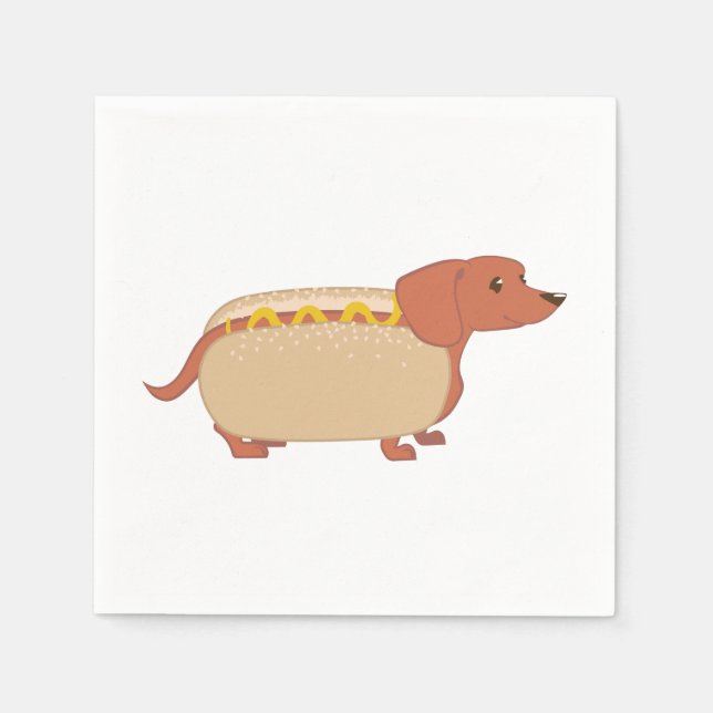 Hotdog Dog Napkin (Front)