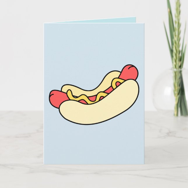 HOTDOG GREETING CARDS, Blank inside, All occasion Card (Front)